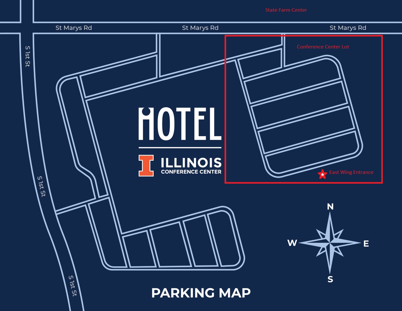 I Hotel and Conference Center Parking Map