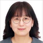 Heejeong Jeong, Ph. D. A woman with glasses, Heejeong Jeong, Ph. D., portrait with white background.